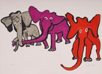 Alexander Calder ELEPHANTS Lithograph, 29.875W - Sold for $6,080 on 11-15-2025 (Lot 137).jpg